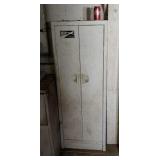 Metal two door pantry cabinet