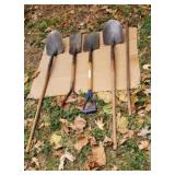 Shovels and pry bar