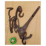 One and a 1/2 ton chain come a long.