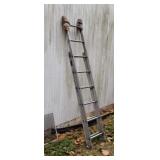 Aluminum extension ladder.
