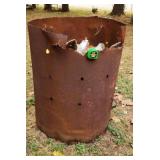 Large steel burn barrel