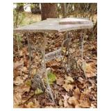 Old cast iron singer sewing machine base