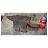 Anvil to the back of a  vice