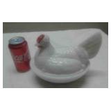 FENTON MILK GLASS HEN ON NEST