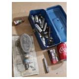 Spark plug cleaner spark plug wrenches. Tool box