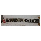 Old cardboard sign see rock city