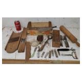 Old kitchen utensils cheesebox brass ice cream