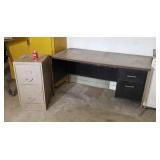 Office desk two drawer file cabinet