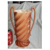 Red Wing double handle vase.