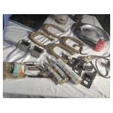 Pitching horse shoes paint brushes.