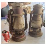 Two old barn lanterns