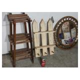 Plant Stand  picket fence coat rack  mirror