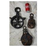 Old barn pulleys