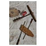 Old barn auger barn pulley