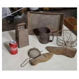 Old wood shoe molds old kitchen utensils
