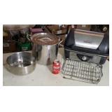 Crock pot barbecue pit grill stainless steel