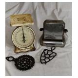Scales and toaster cast iron  trivets