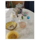 Glass canister candleholders vinegar cruet 
&