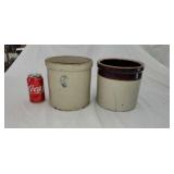 Two Crocks ( one has a crack)