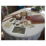 ADVERTISING YARD STICKS:CIGAR BOX:OLD BUTTONS