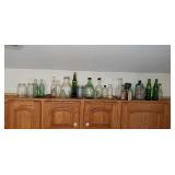 Old bottles soda & fruit jars & more