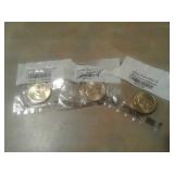 3 UNC. $1 COINS