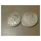 1917s&1940 SILVER WALKING LIBERTY HALF DOLLARS