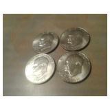 4 EISENHOWER $1 COINS