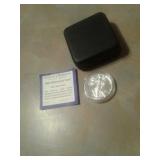 2000 SOLID SILVER .999 EAGLE REPLICA