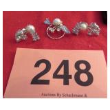 VINTAGE BROOCH & EARRINGS (NO MARKINGS)