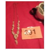 VTG RHINESTONE & PEARL NECKLACE