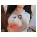 STAR BROOCH /CLIP ON EARRINGS