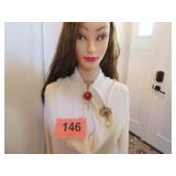 VTG LOLLIPOP FLOWER BROOCH/MUSIC BROOCH