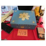 HAND PAINTED JEWELRY BOX