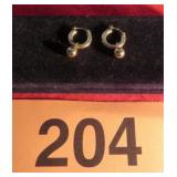 14KT GOLD HOOP EARRINGS  (1.12 GRAMS)