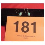 925 TEARDROP TURQUOISE EARRINGS