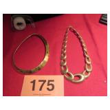 VTG GOLD TONE  COLLAR NECKLACE / GOLD