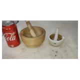 Mortar pestles (one is cracked)