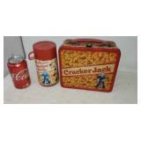 Cracker Jack lunch box with thermos