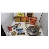 Tins post cards & more.