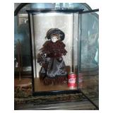 PORCELAIN DOLL WITH PROTECTIVE CASE