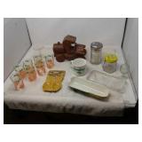 FRUIT GLASSES:SPOON REST:WOODEN CAR