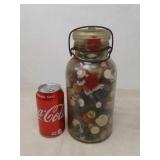 JAR FULL OLD BUTTONS