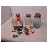 GLASS INSULATORS:ZINK LIDS