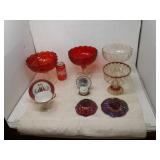 RUBY RED:CARNIVAL:ANNIVERSARY GLASSWARE