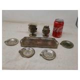 OCCUPIED JAPAN SILVER PLATED SMOKING SET