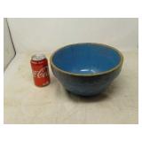 BLUE STONEWARE BOWL-hairline crack