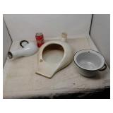 PORCELAIN BEDPAN, URNINAL, CHAMBER POT