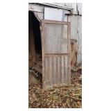 Old wood  screen door