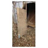 Old walk in freezer door with brass hardware